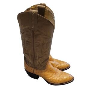 Vintage Tony Lama Men's Two Toned Cowboy Boots Size 8.5 E Good Used Condition!